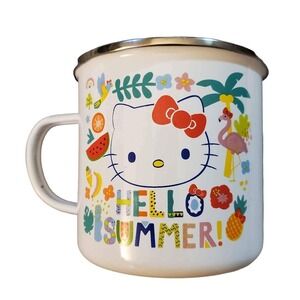 Sanrio Hello Kitty Hello Summer Colorful‎ Metal Large Mug New